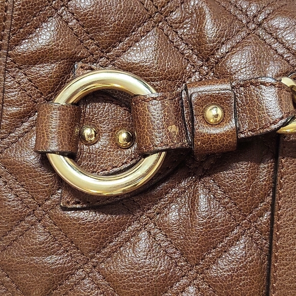 Marc Jacobs Brown Leather Quilte Classic Leather Zippers Tote Bag - Picture 7 of 14